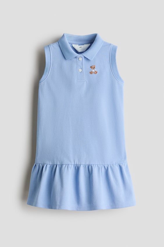 Детские платья H&M Embroidered-Detail Piqué Dress