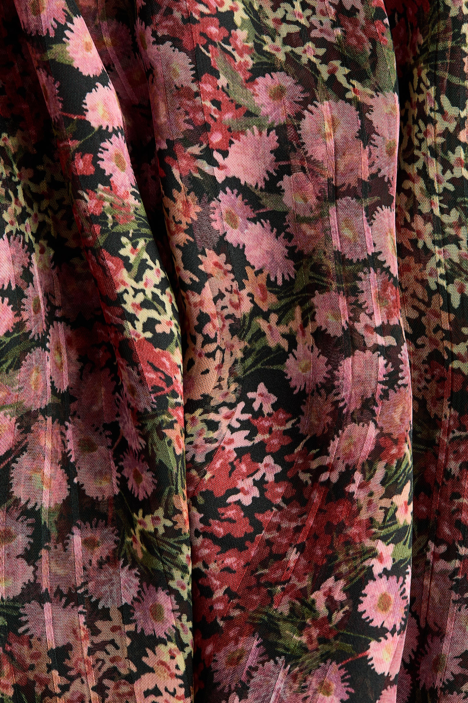 Женская блузка H&M Tie-Detail Chiffon Blouse, цвет: Розовый / С принтом — фото 4
