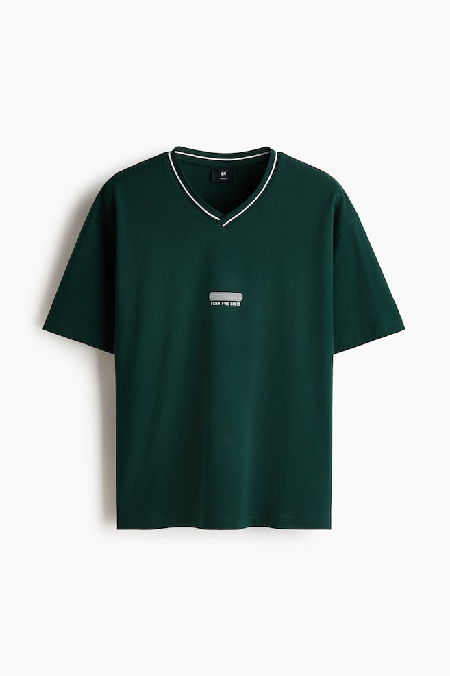 Relaxed Fit Printed cotton T-shirt - Dark green/Fshn Fwd - 1