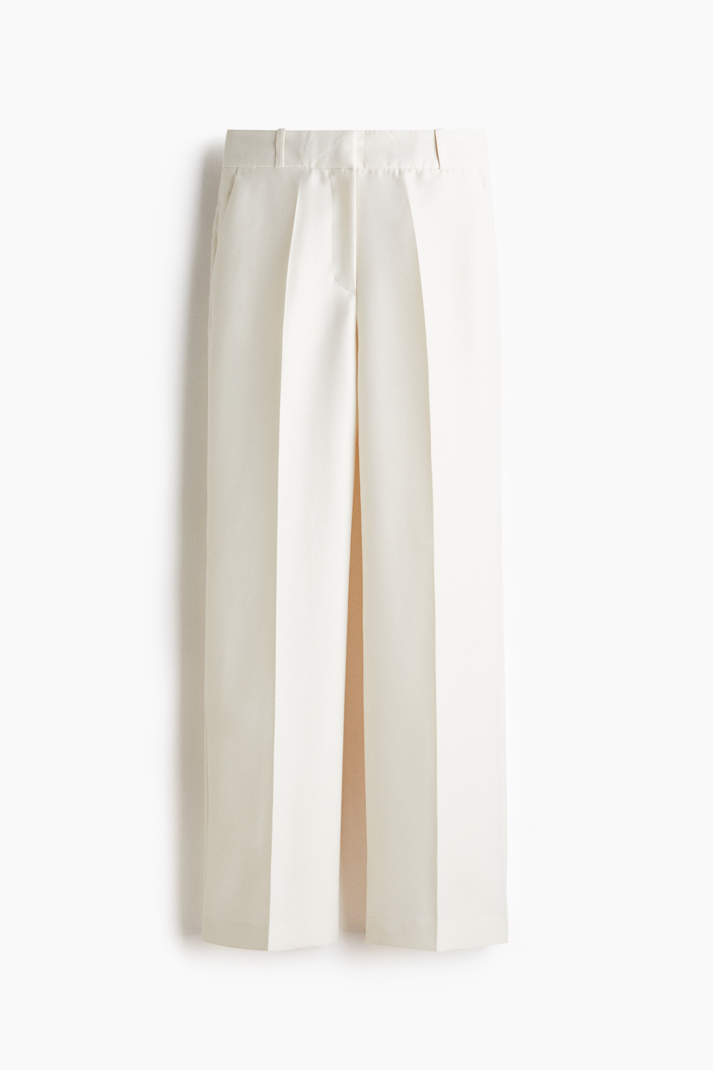 High-Waist Dress Pants-Cream