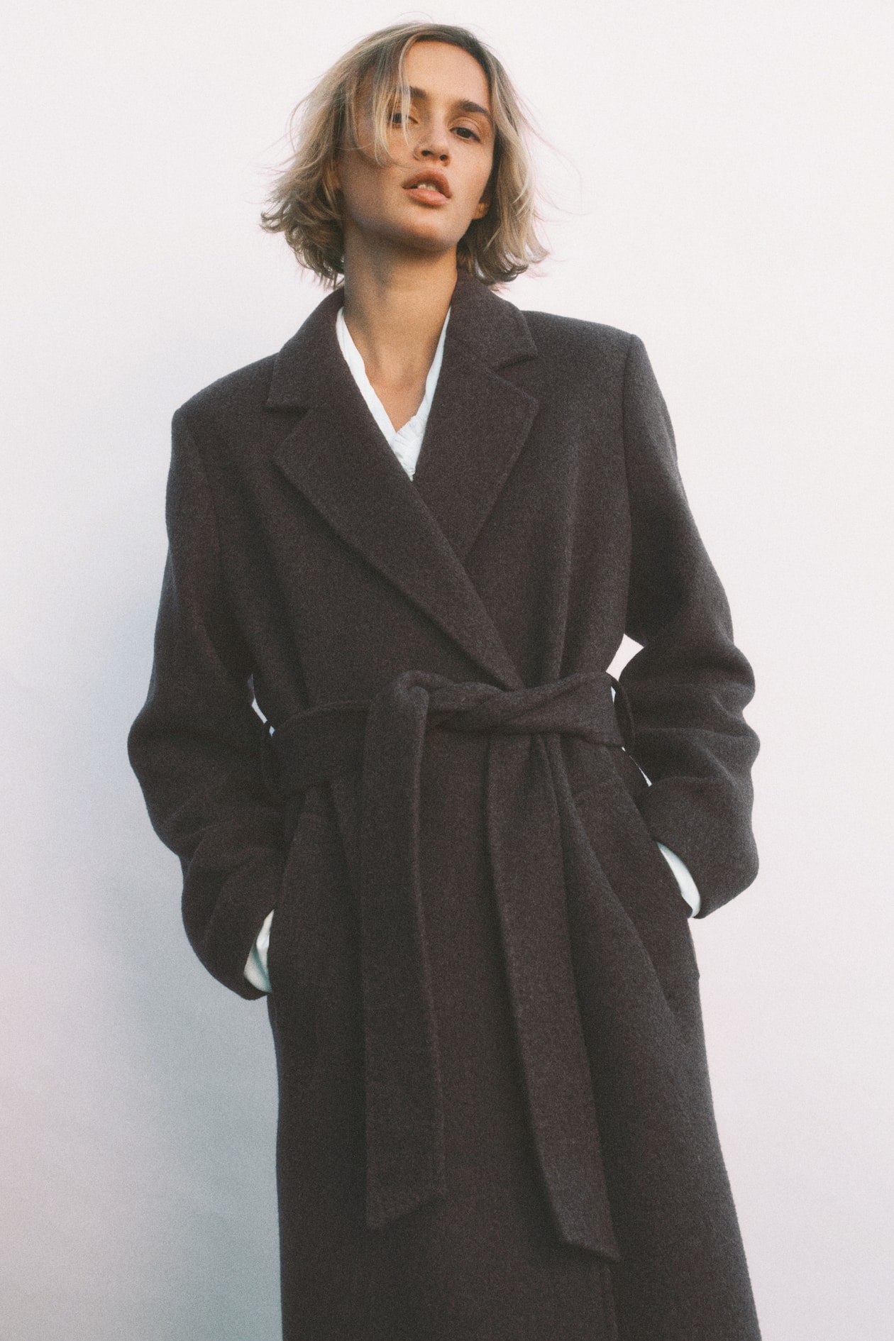 Wool-Blend Tie-Belt Coat - image 3