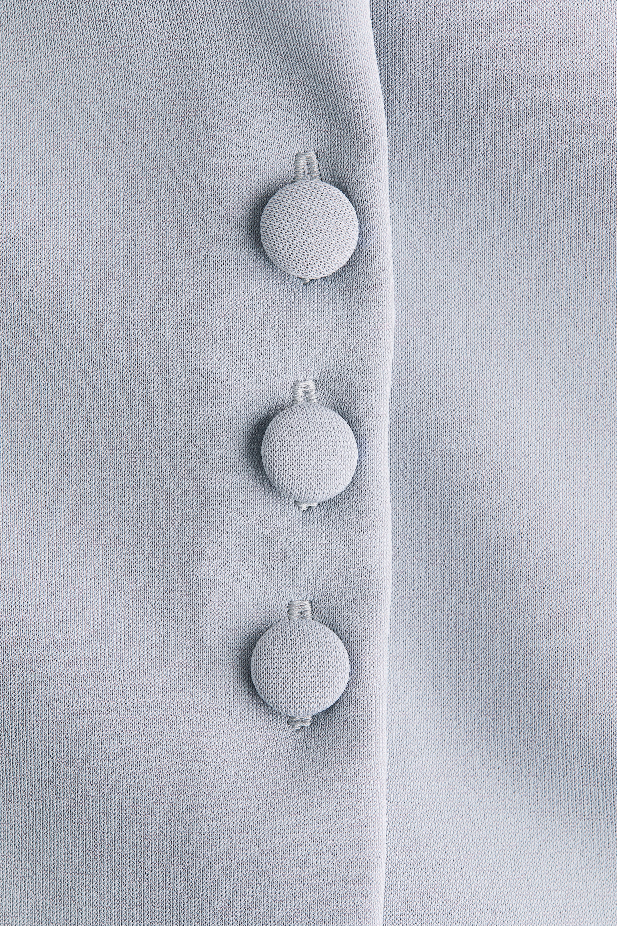 Button-Front Peplum Top