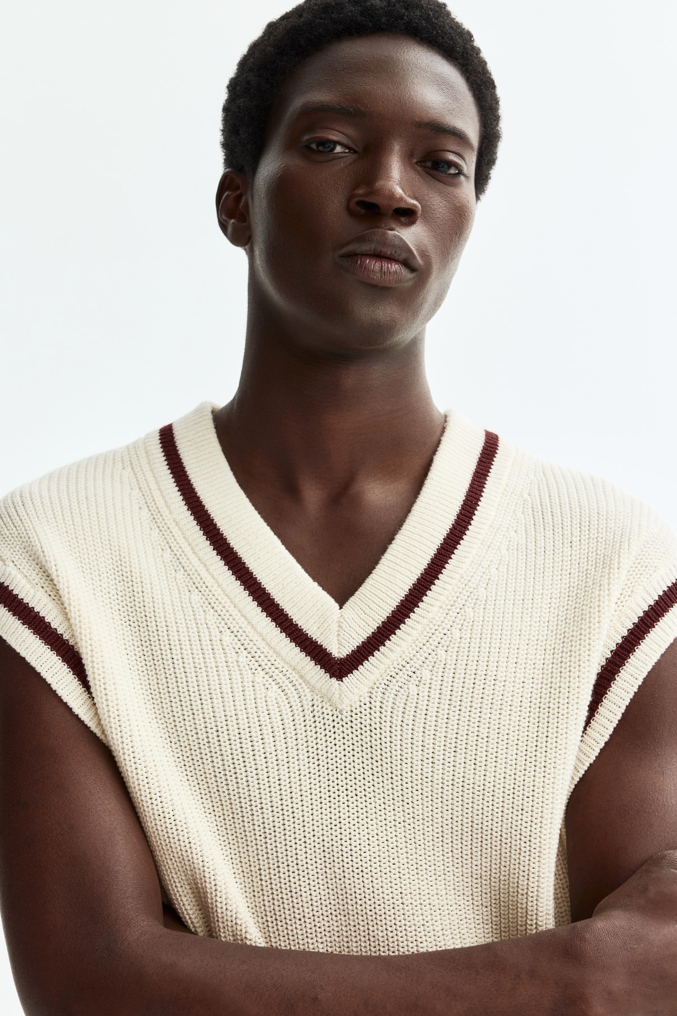 Мужские свитеры H&M Loose-Fit Knit Sweater Vest — фото 4