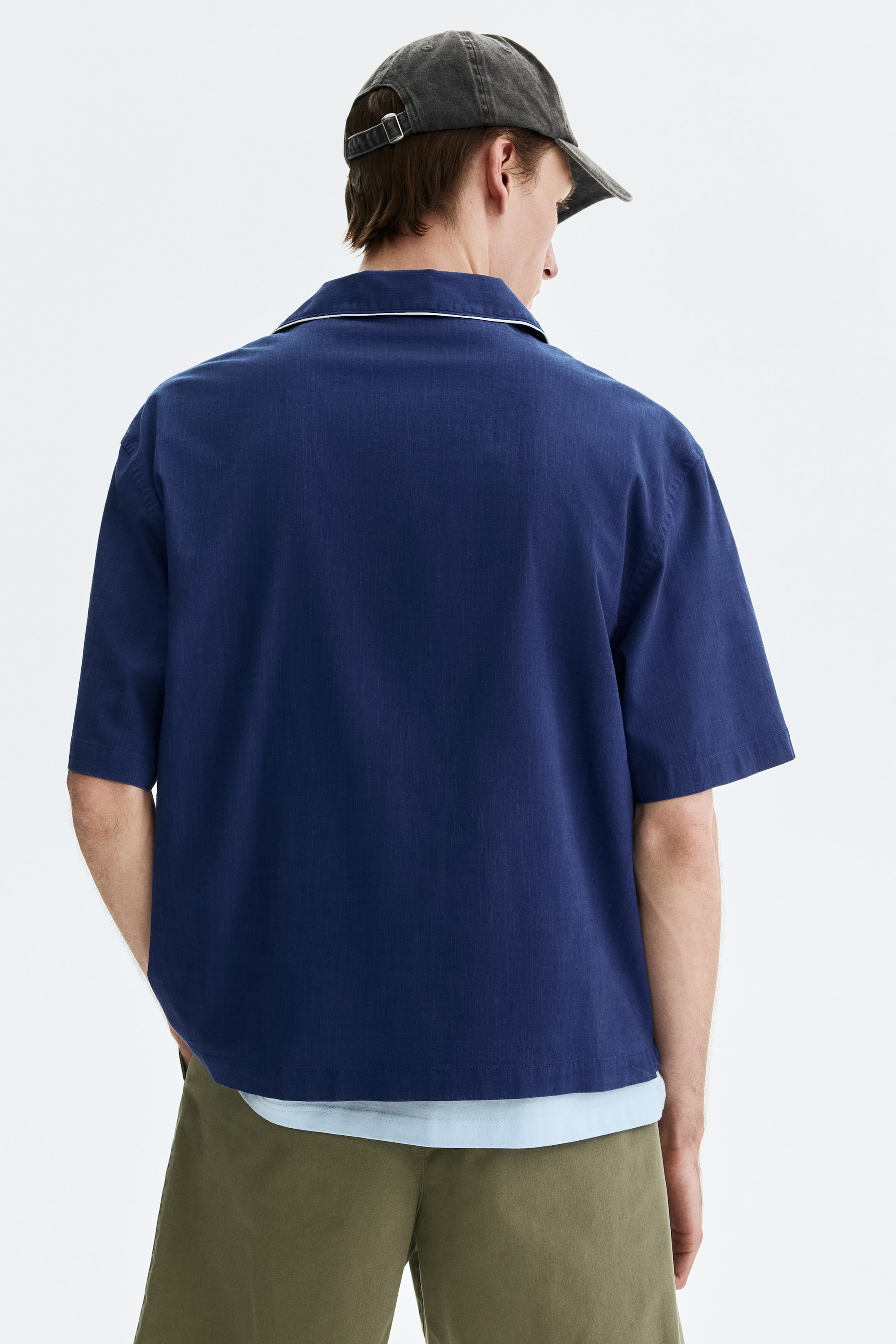 Мужские рубашки H&M Relaxed-Fit Printed Shirt — фото 4