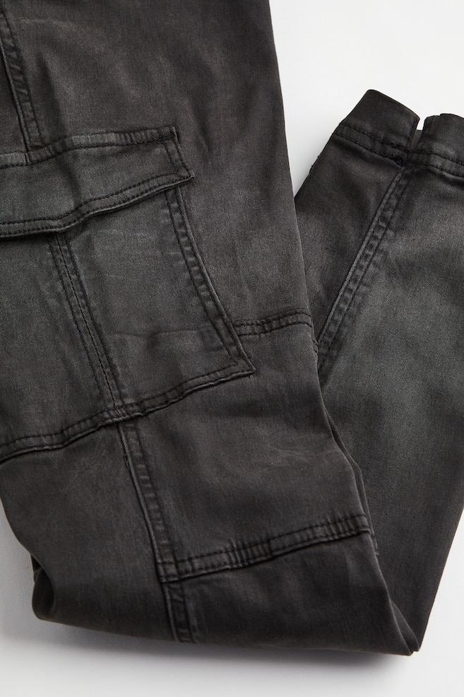 Skinny cargo trousers - Black/Dark green - 7