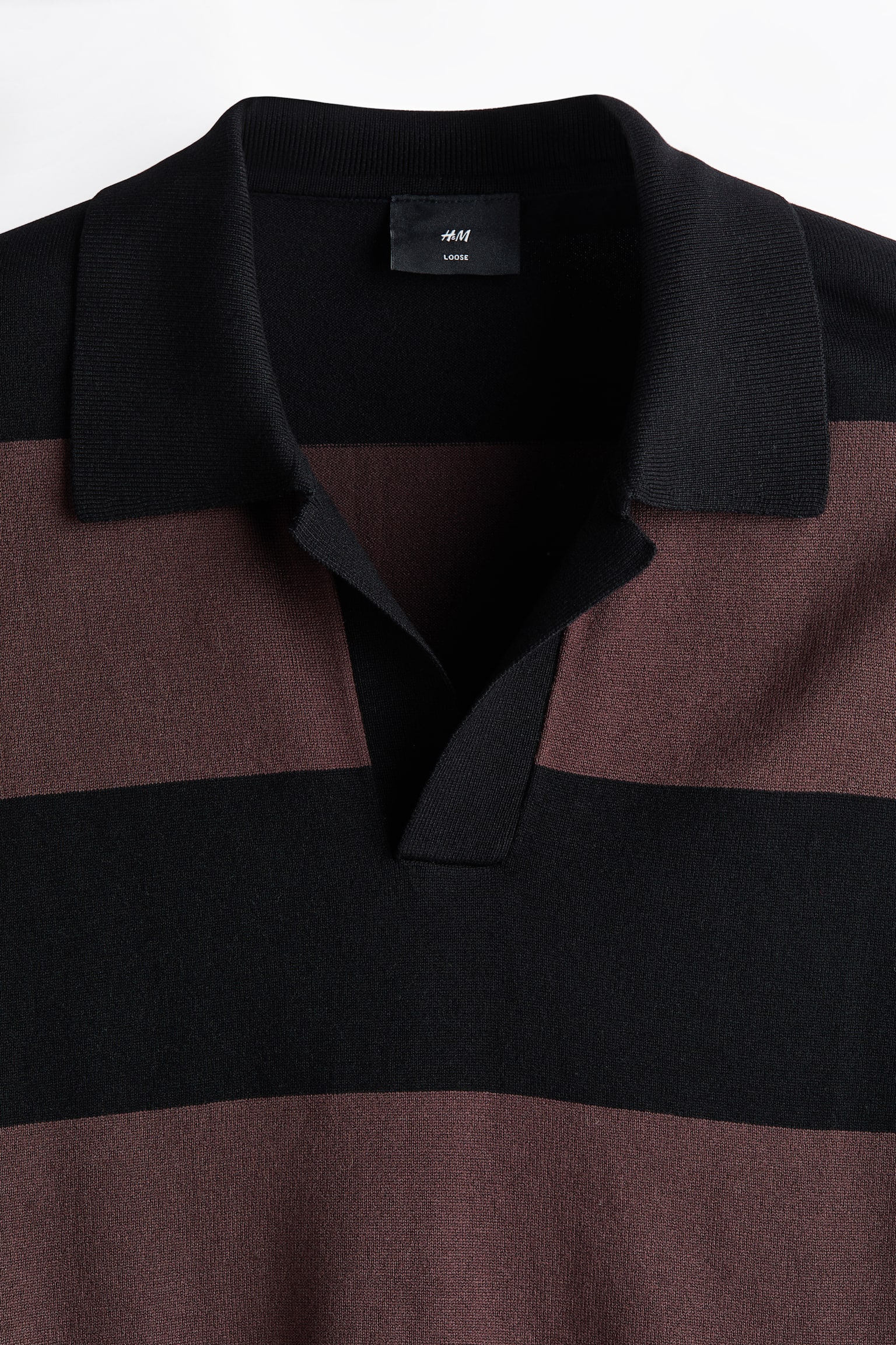 Pikétröja Loose Fit - Brun/Randig/Marinblå/Randig - 6