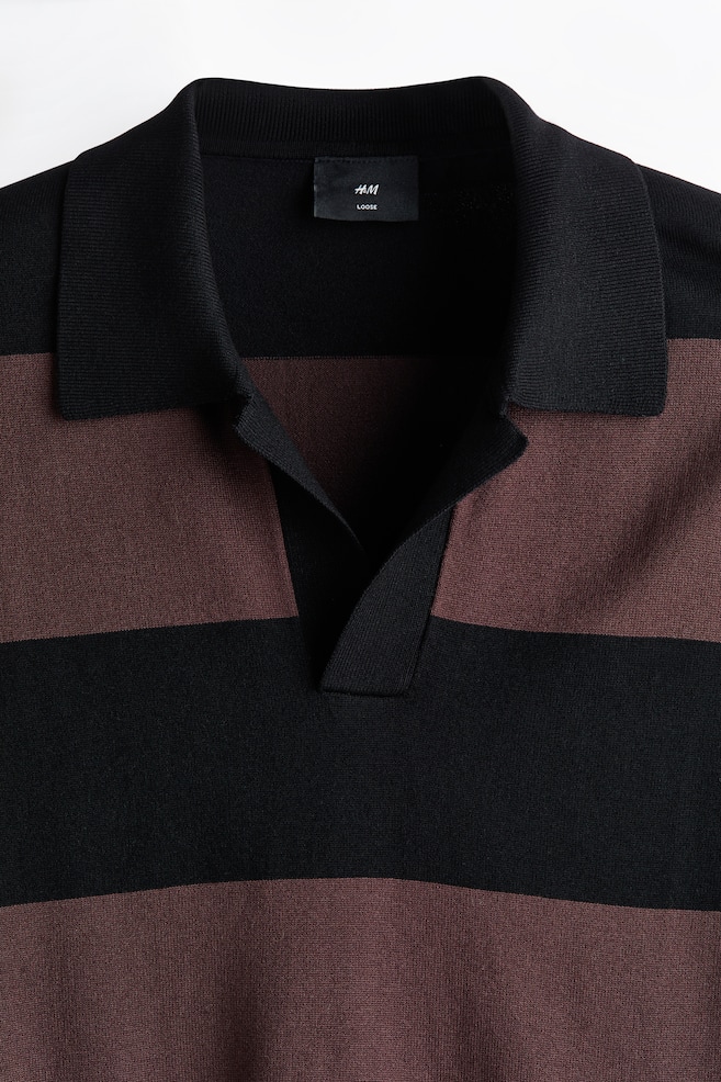 Pikétröja Loose Fit-Brun/Randig - 6