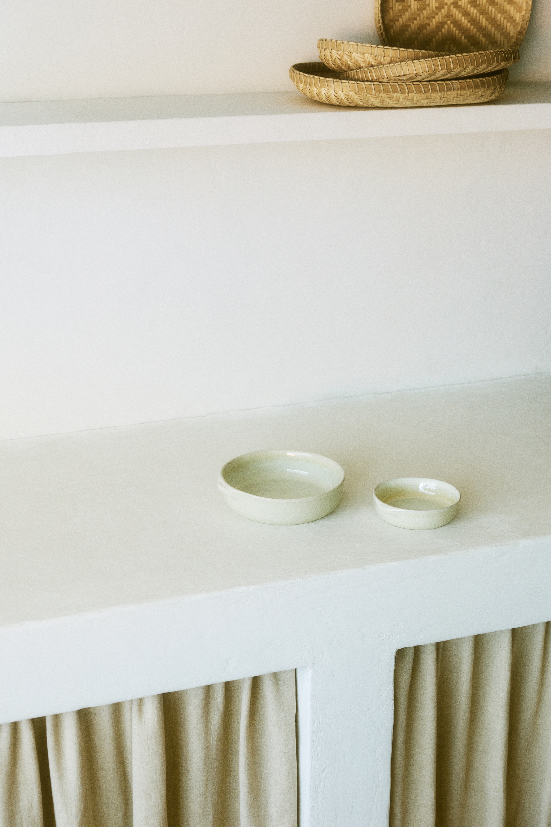 Σετ με 2 σκεύη για τον φούρνο - Λευκό