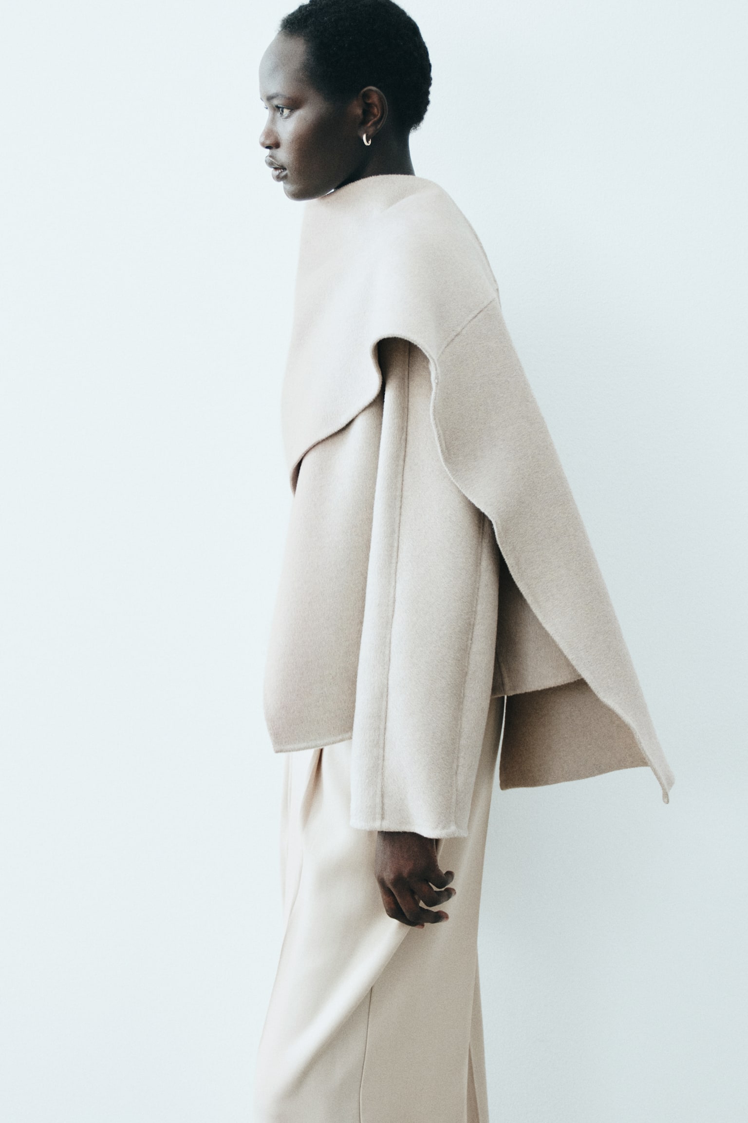 Handmade wool-blend coat - Light greige - 4