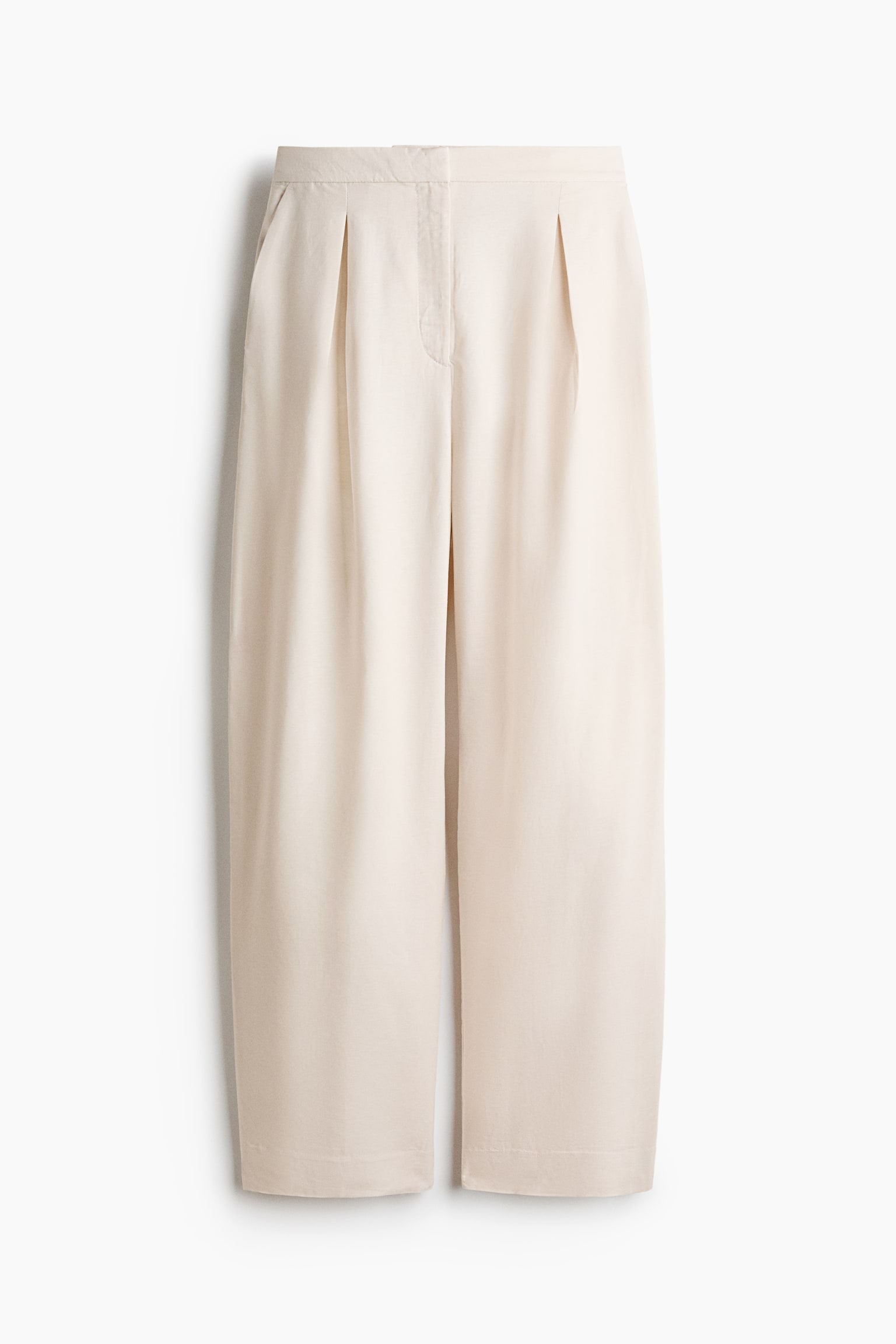 Quần dài linen pha ống barrel - Màu kem/Màu nâu/Màu xanh kaki - 1