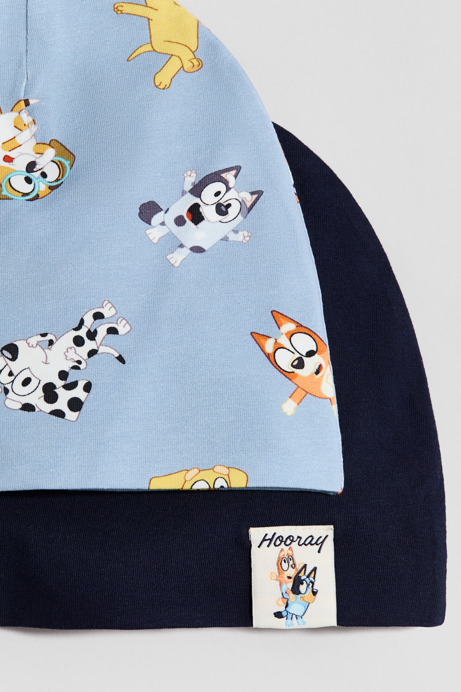 2’li Baskılı Jarse Bere - Lacivert/Bluey/Mavi/Hot Wheels/Gri/SmileyWorld® - 2