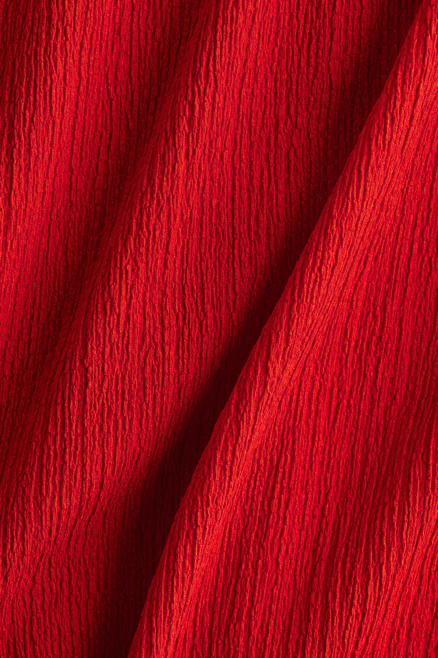 Textured jersey strappy dress - Red/Navy blue - 5