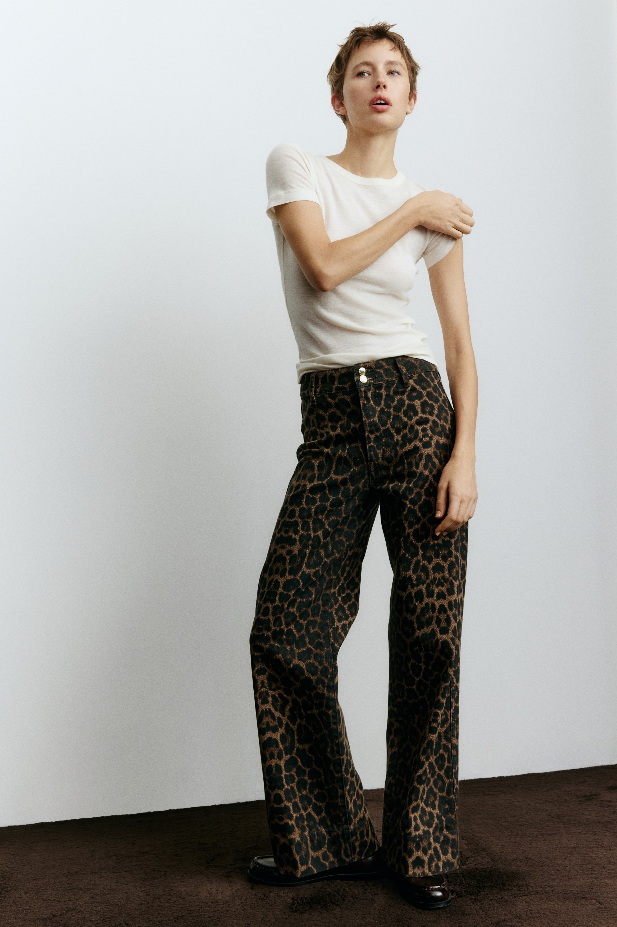 H & M - ワイドハイデニム - ブラウン H & M - ワイドハイデニム - ブラウン