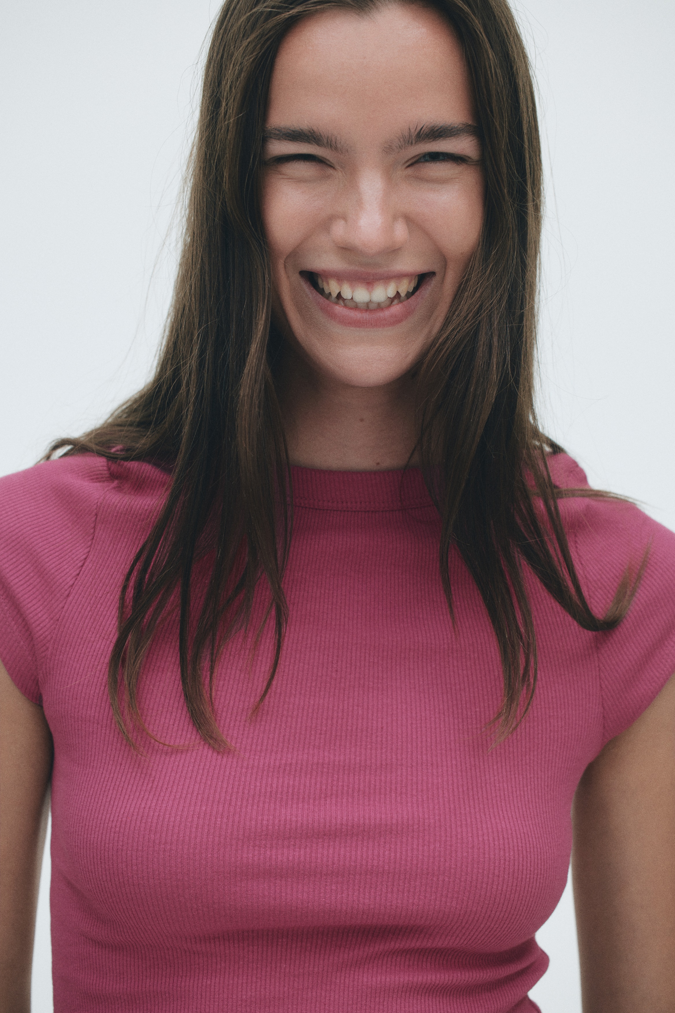 Ribbed boat-neck top