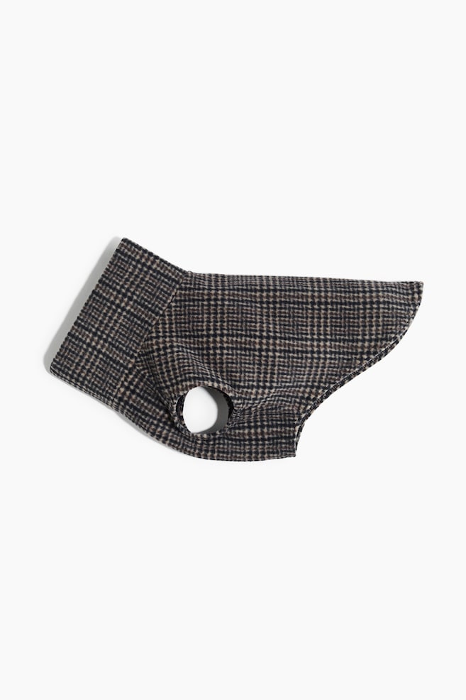 Fleece top for a dog - Beige/Checked - 1