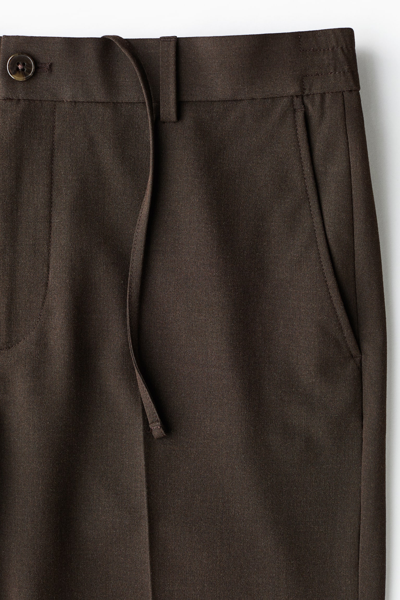 מכנסיים Relaxed Fit - חום כהה/שחור/אפור כהה מלאנז' - 3