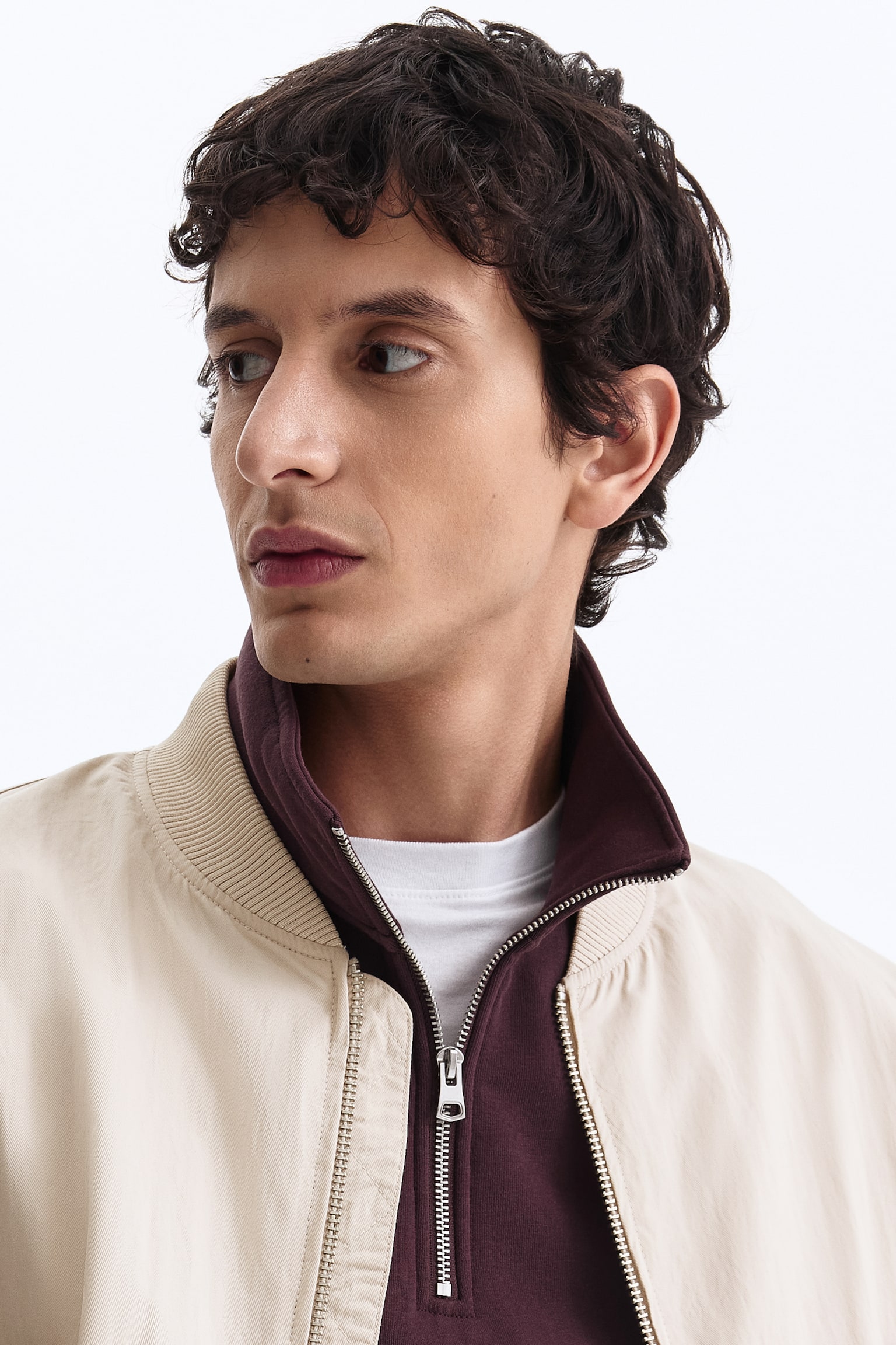 Bomber jacket - Light beige/Navy blue - 6