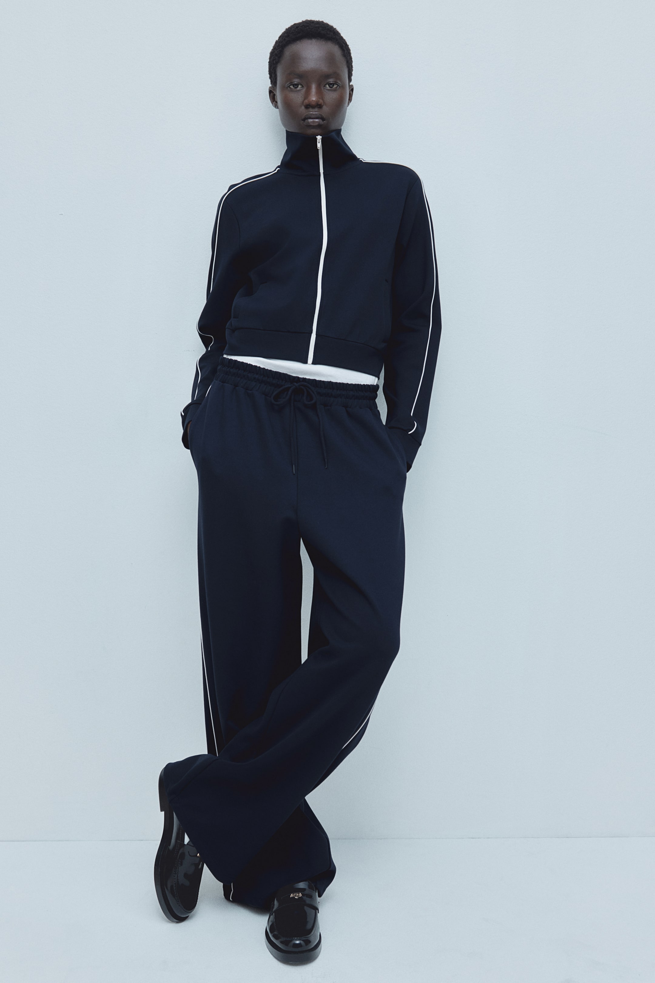 Track Pants with Piping