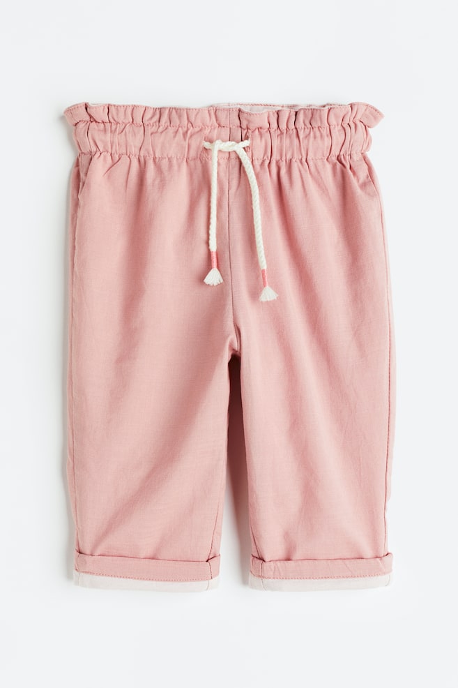 Lined Cotton Pants - Light pink - 1