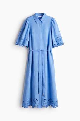 Skjortklänning med broderie anglaise