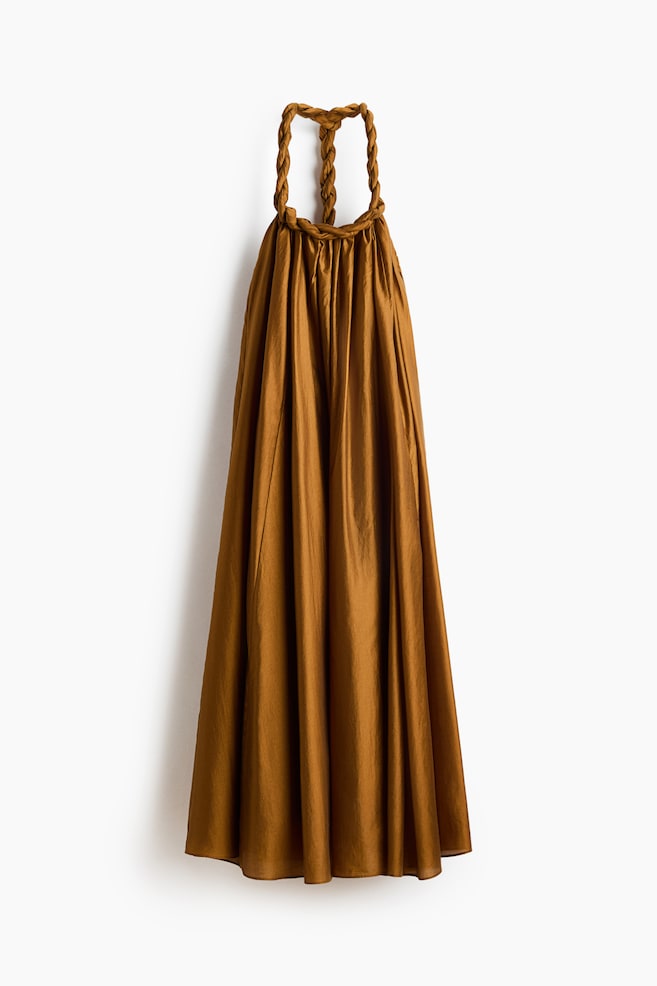 Robe avec détail tressé - Beige doré foncé - 1