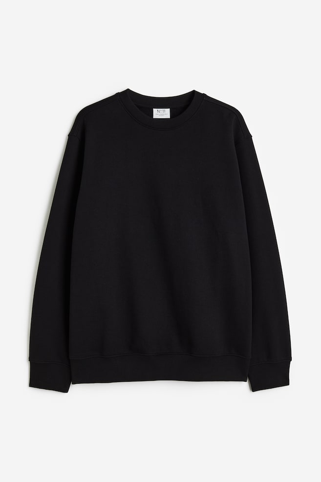 Sweatshirt Regular Fit - Svart/Beige/Vit/Grön - 2