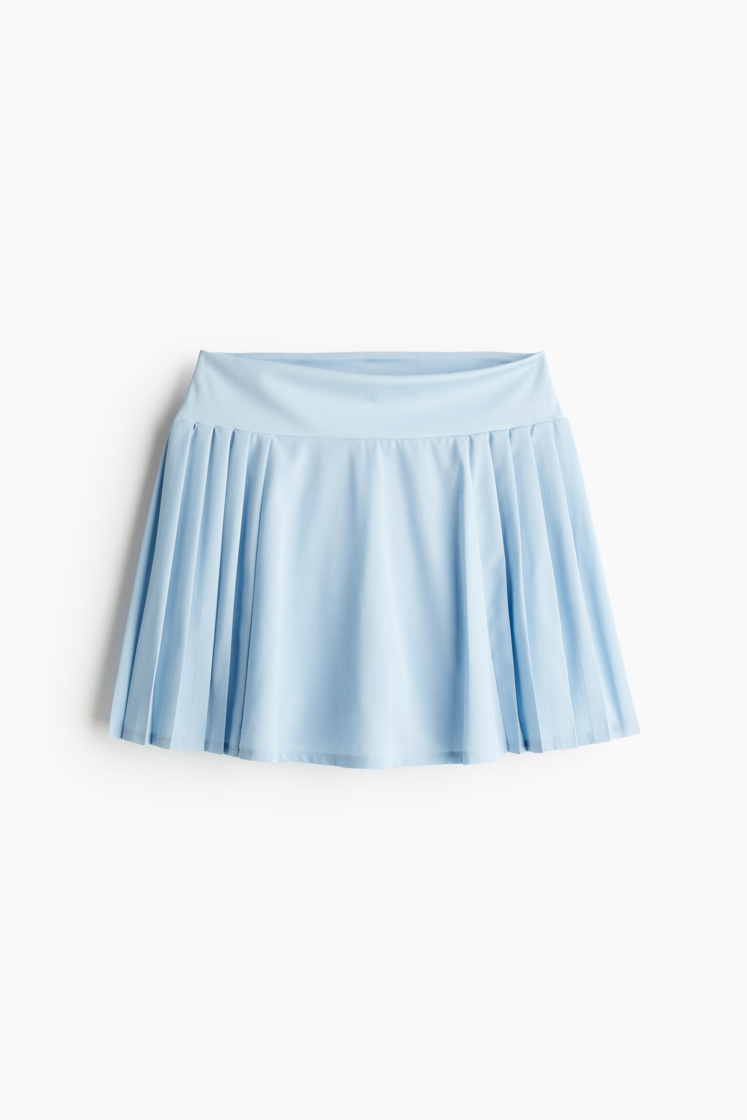 Pleated Tennis Skirt In DryMove™ - Light blue/White/Dark grey/Black - 2