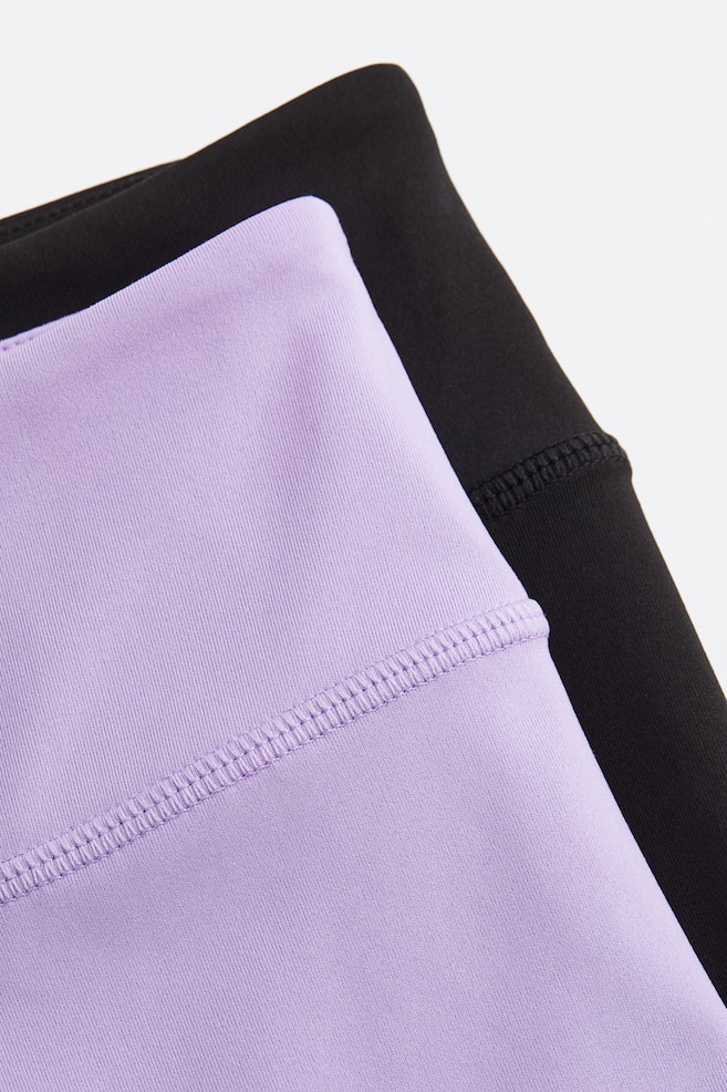 2-pack DryMove™ cycling shorts - Light purple/Black/Black/Purple/Zebra print/Light pink/Light beige - 3