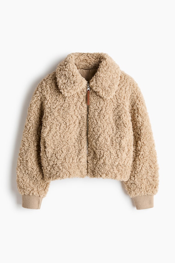 Женские куртки H&M Teddy Fleece Jacket