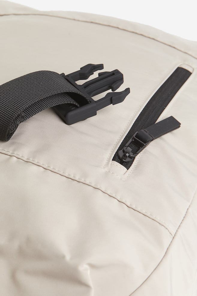 Water-repellent sports backpack - Light beige/Black/Dark grey - 4