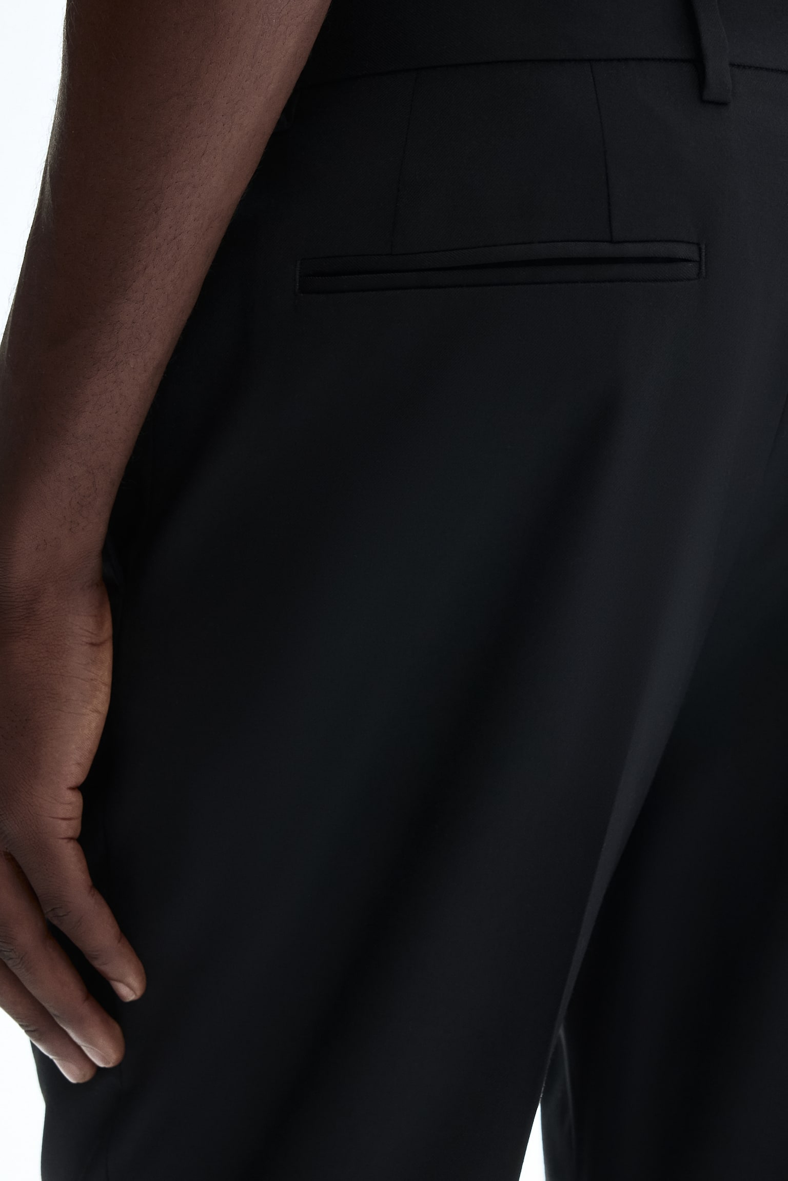 Мужские костюмные брюки H&M Regular-Fit, цвет: Чёрный — фото 5