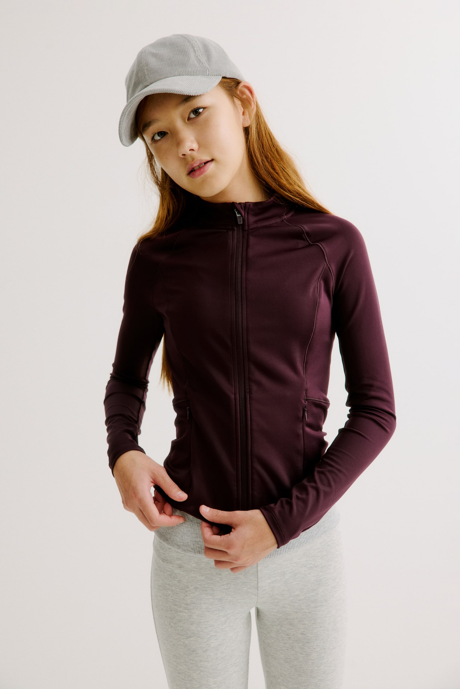 Flared sports leggings - Light grey marl - 3