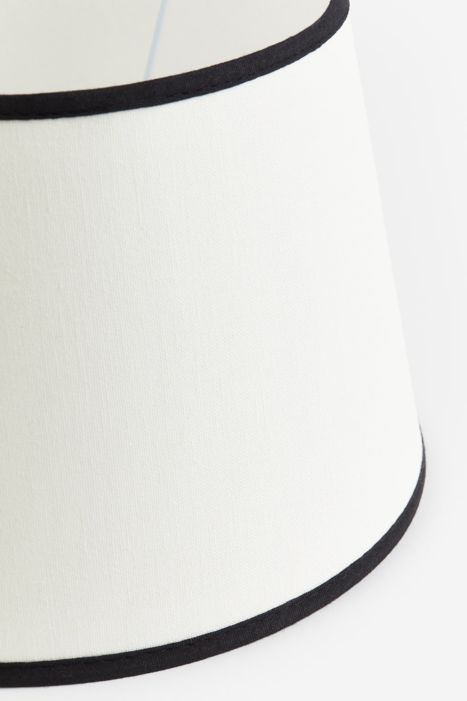 Cotton canvas lampshade - White/Black - 2