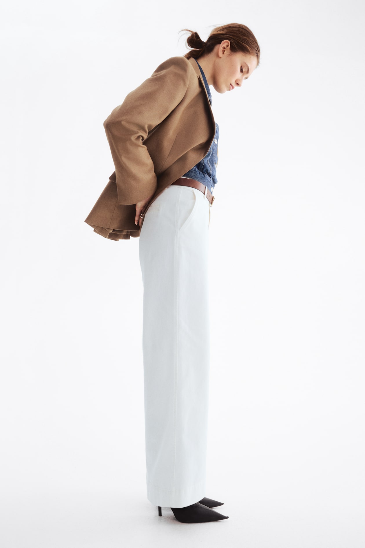 Wide Belted Twill Pants - image 5