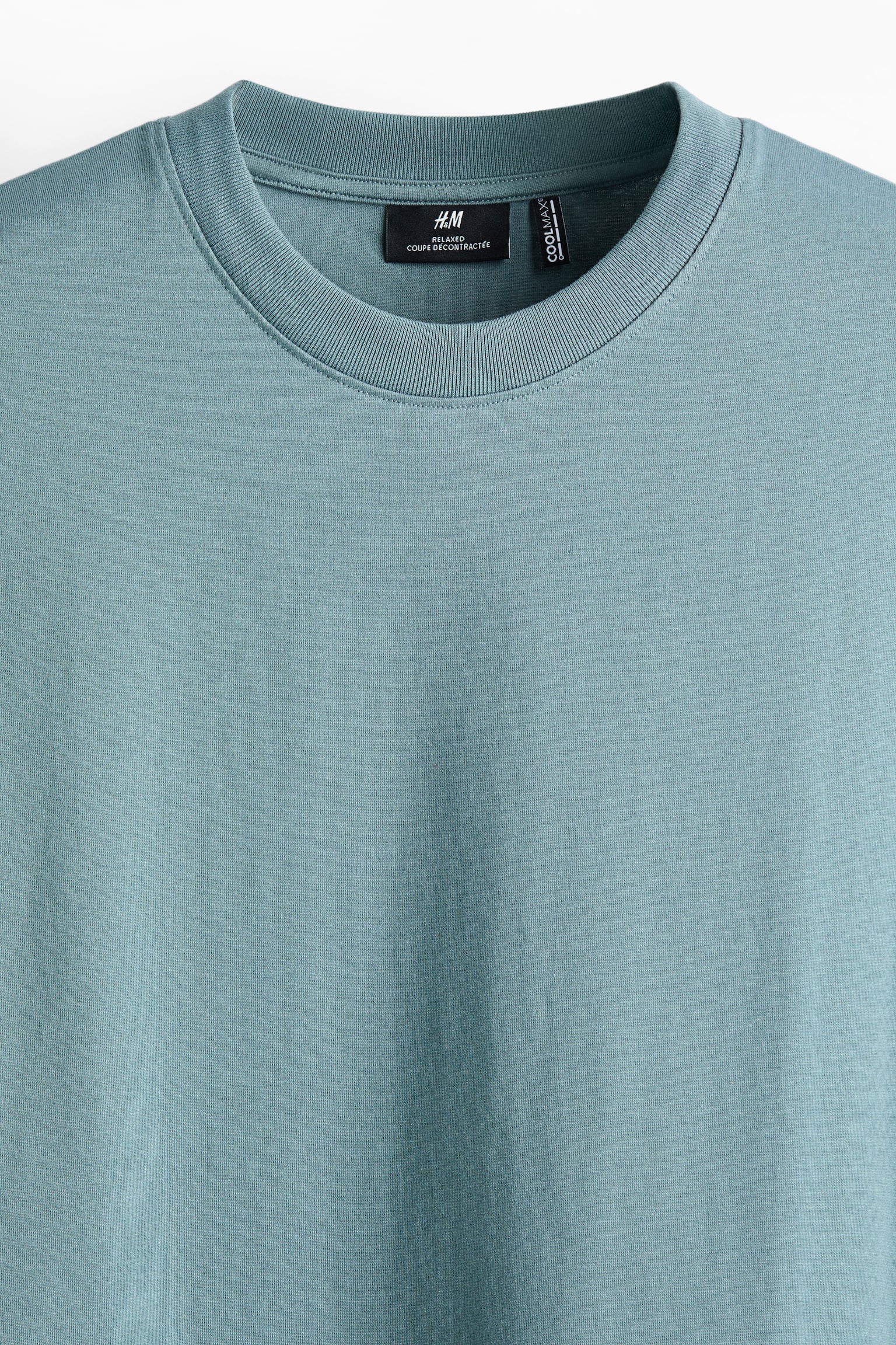 T-shirt i COOLMAX® Relaxed Fit - Blågrön/Mörkgrå/Vit/Svart - 4
