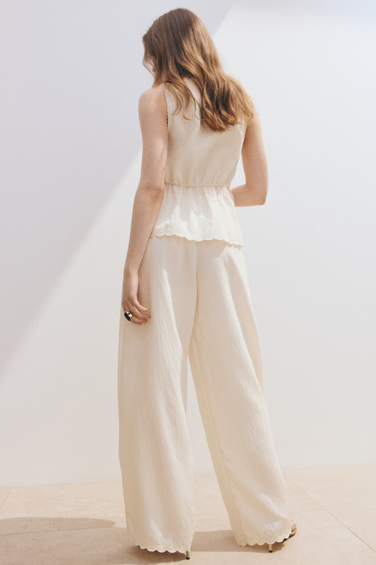 Straight-Leg Scalloped Pants - image 2