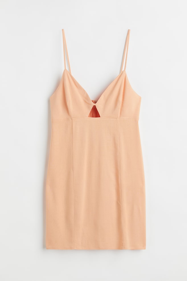 Minivestido cut-out - Coral/Rojo oscuro/Brillante - 1