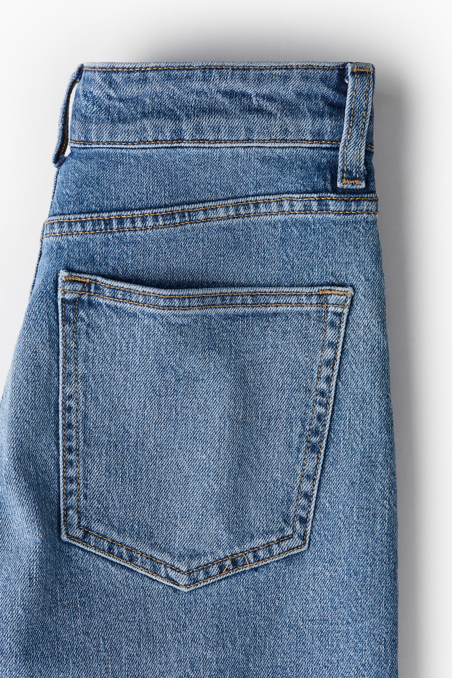 High Waist Denim Shorts - Denim blue/Light denim blue/Dark grey - 3