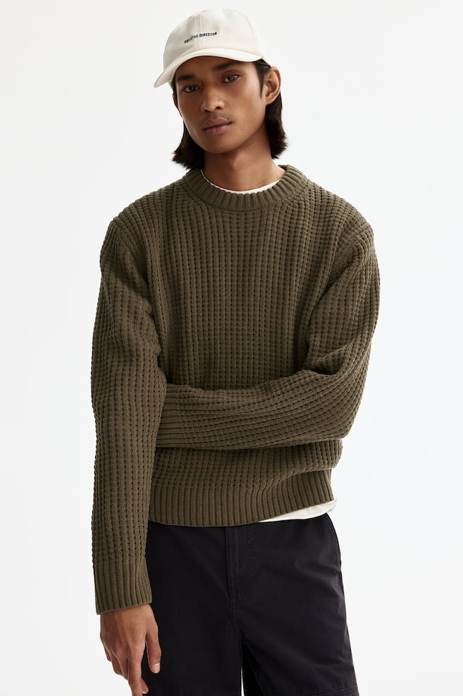 Regular-Fit Sweater - Khaki green/Cream/Dark blue - 2