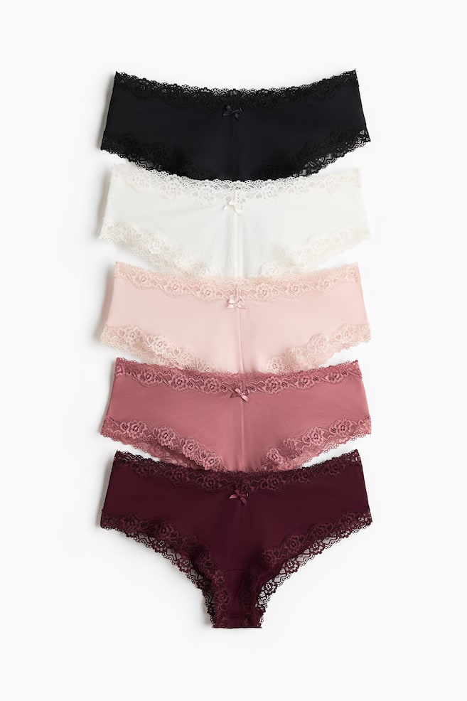 5-pack microfibre hipster briefs - Burgundy/Dusty pink/Light pink/Black/Green/White/Black/Light khaki green/Dark grey/Pigeon blue/Dusty blue/Black/White/Cream - 1