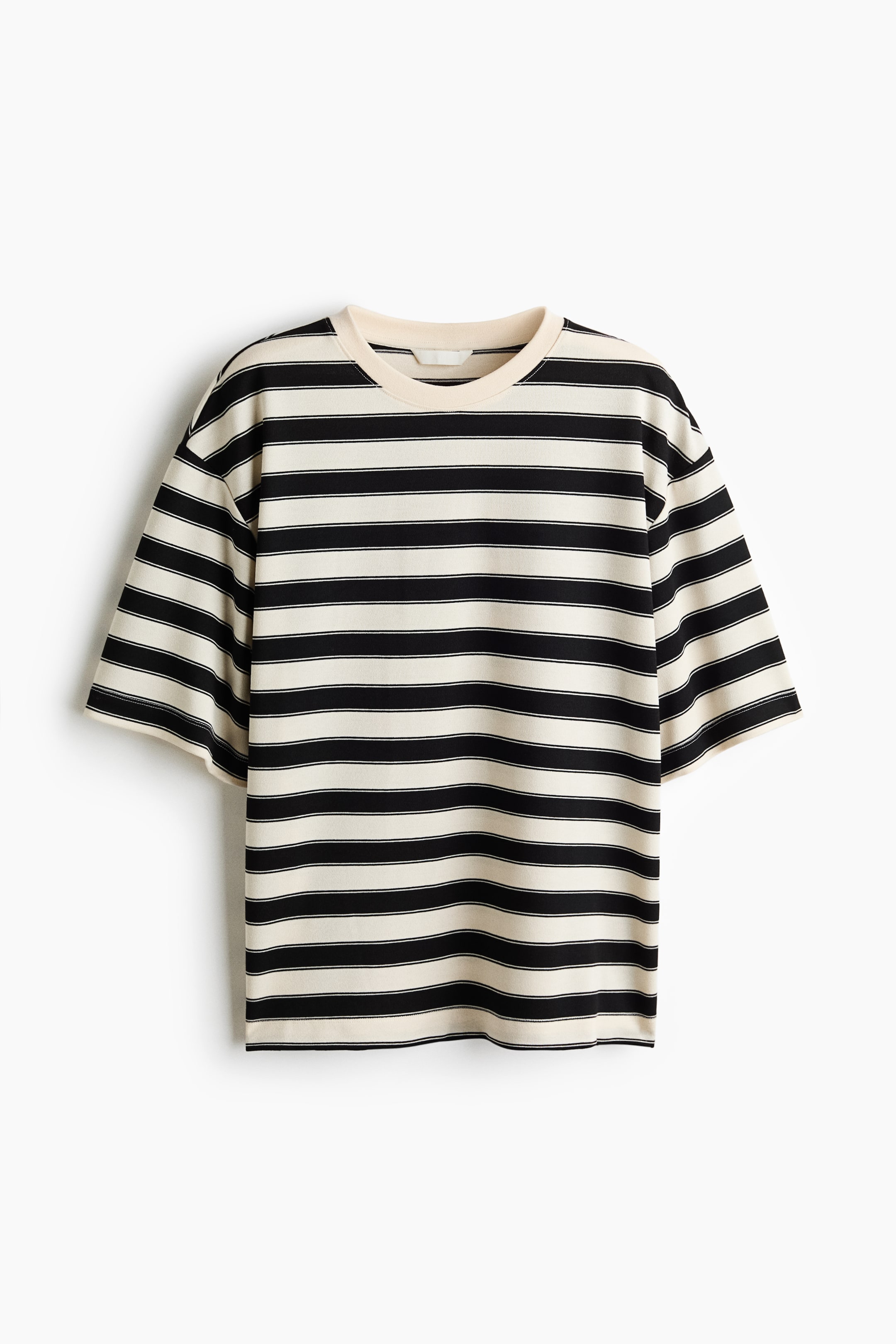 View larger image: Viscose-blend T-shirt - Black/Striped - Ladies | H&M 1