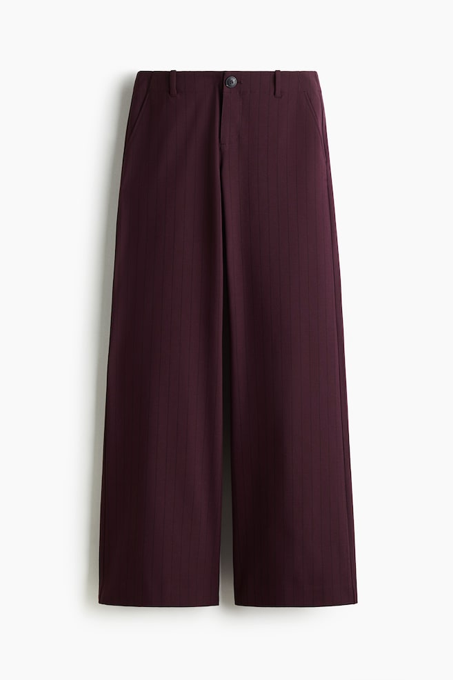 Wide trousers - Burgundy/Pinstriped/Black - 1