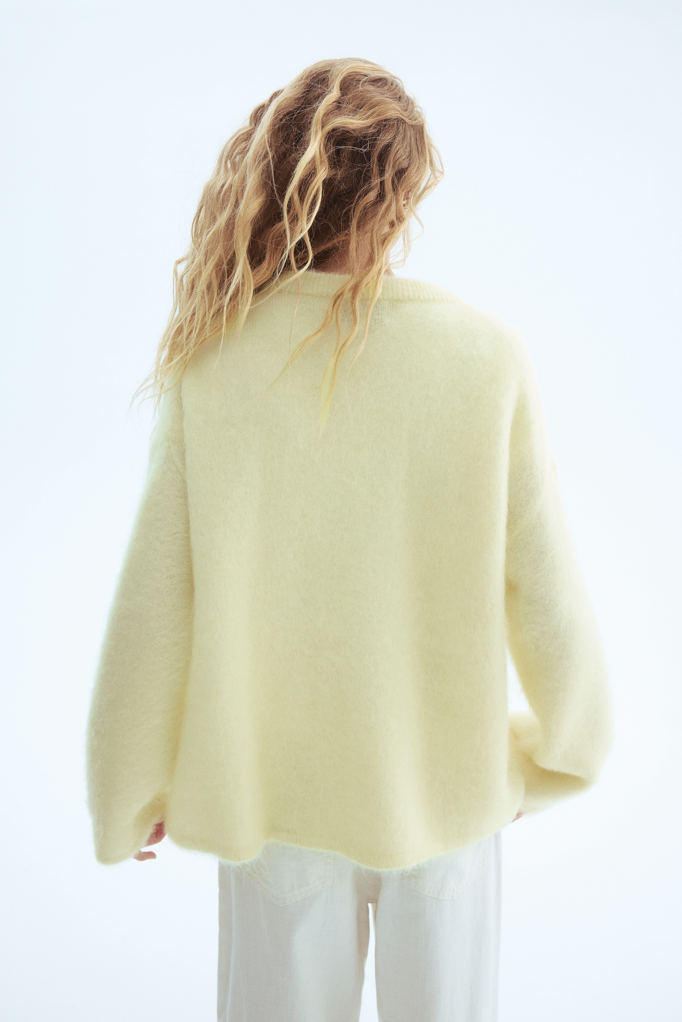 Oversized mohair-blend jumper
