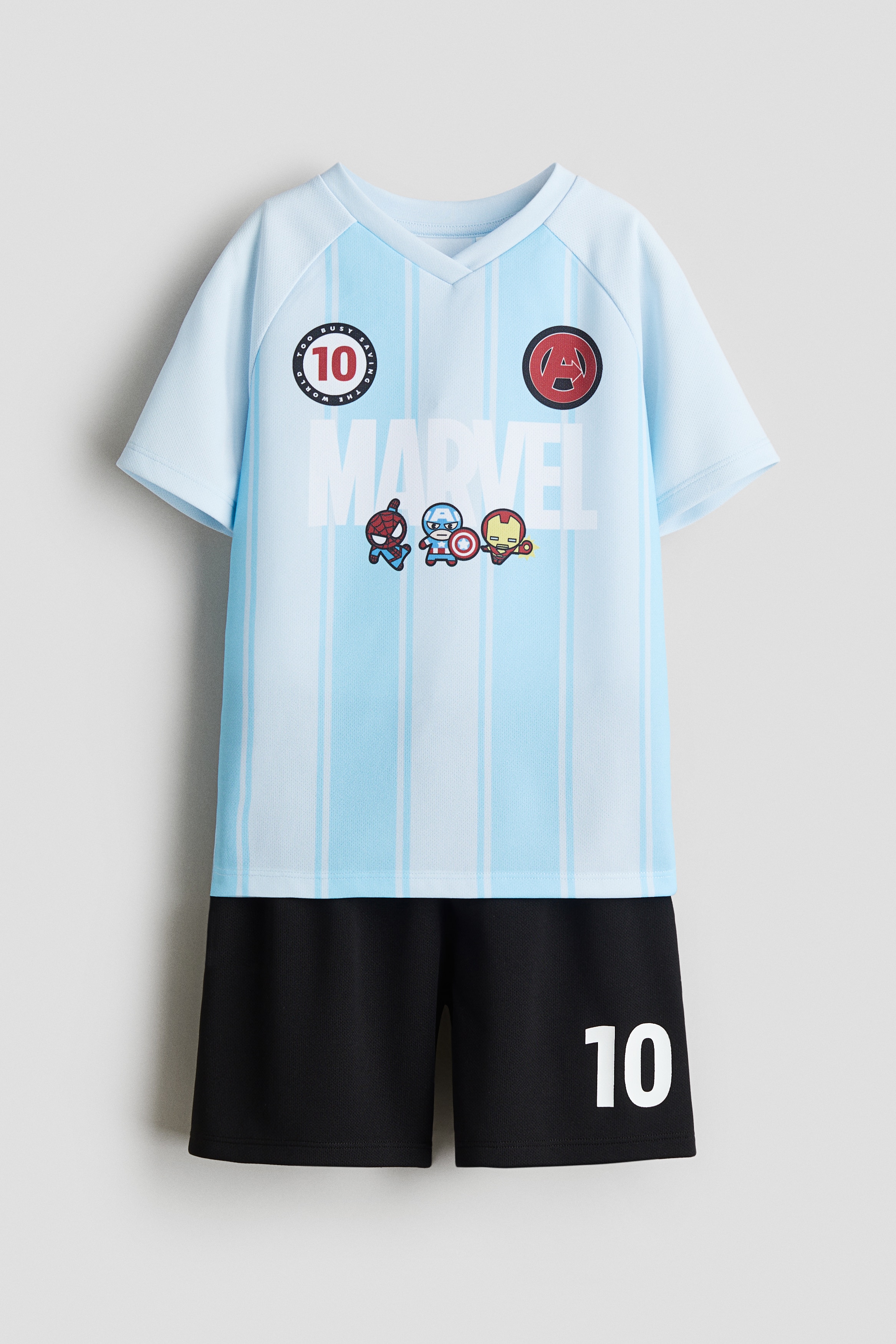 Kaksiosainen jalkapallosetti - Vaaleansininen/Marvel/Punainen/Hot Wheels/Oranssi/Bluey/Roosa/Pokémon/Mintunvihreä/Minecraft/Vaaleanroosa/Hello Kitty/Harmaa/Pokémon/Punainen/Hämähäkkimies/Vaaleansininen/Hämähäkkimies