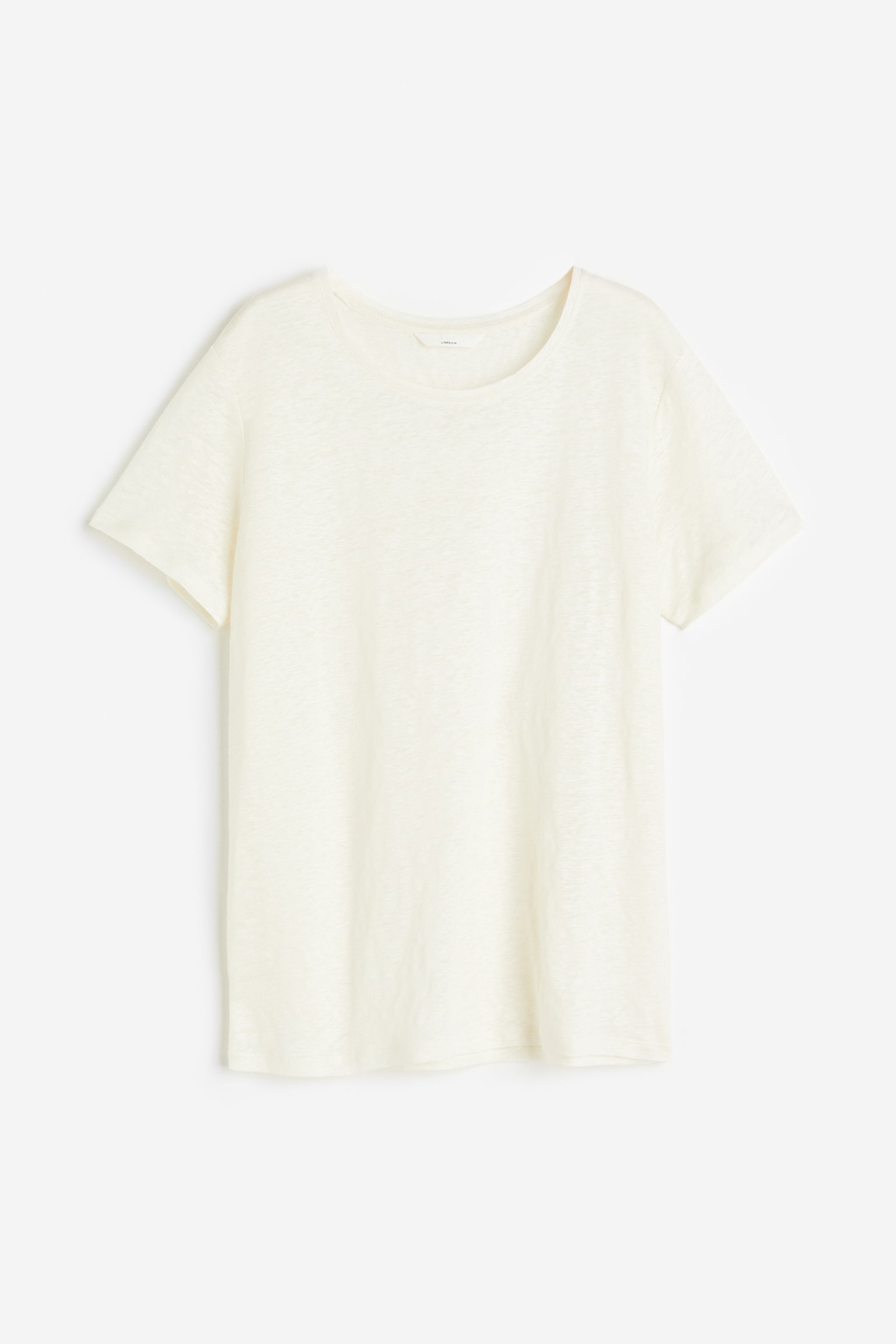 Linen jersey T-shirt - White - 1