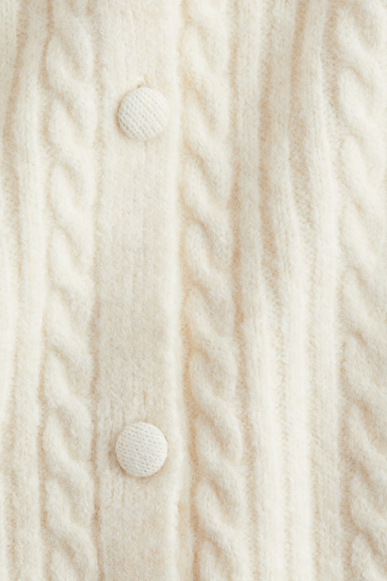 Cardigan med blondekrage - Cream/Sort