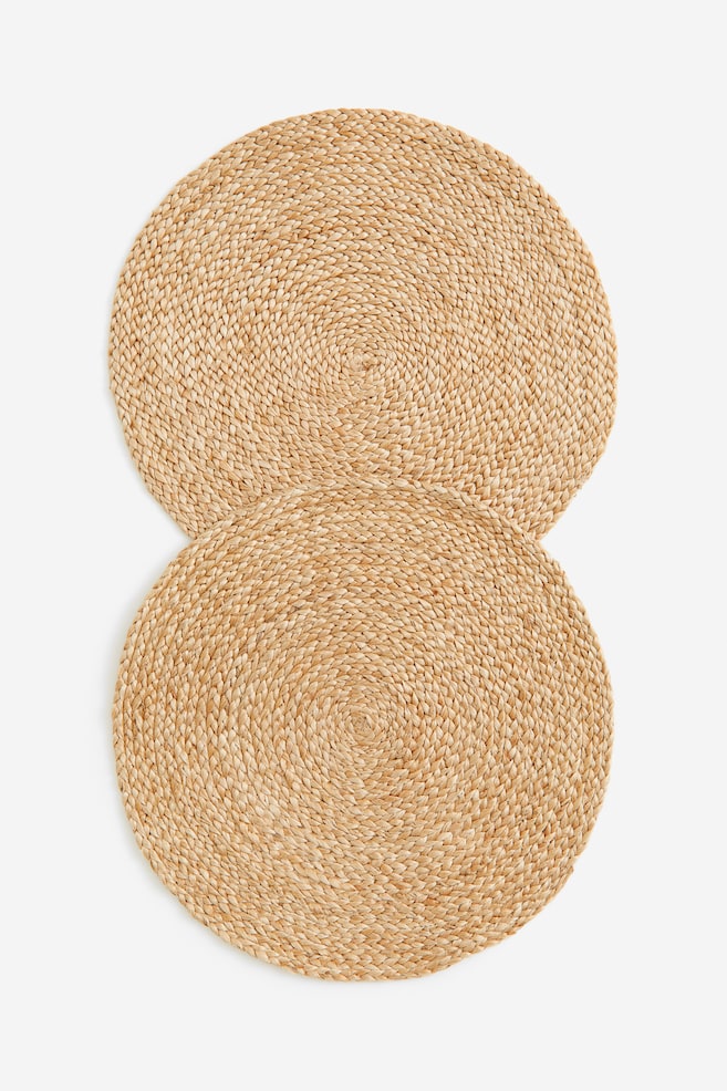 Pack de 2 manteles individuales de yute - Beige - 1