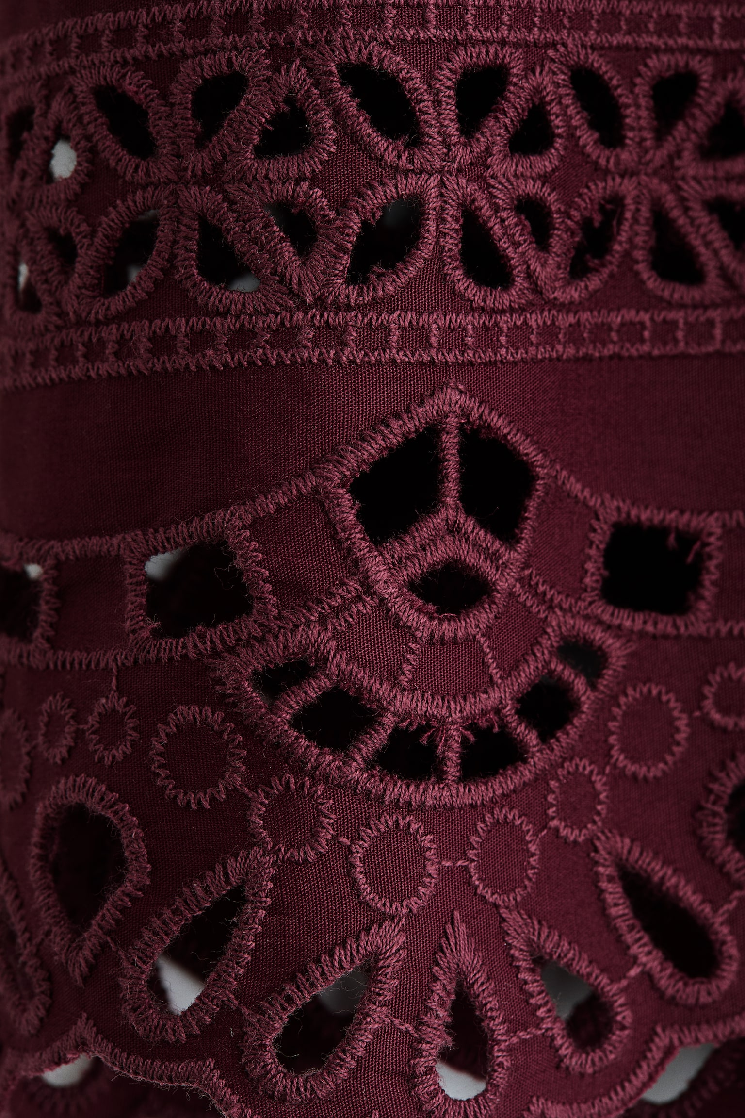 Женские шорты H&M Mama Shorts with Eyelet Embroidery, цвет: Бордовый — фото 5
