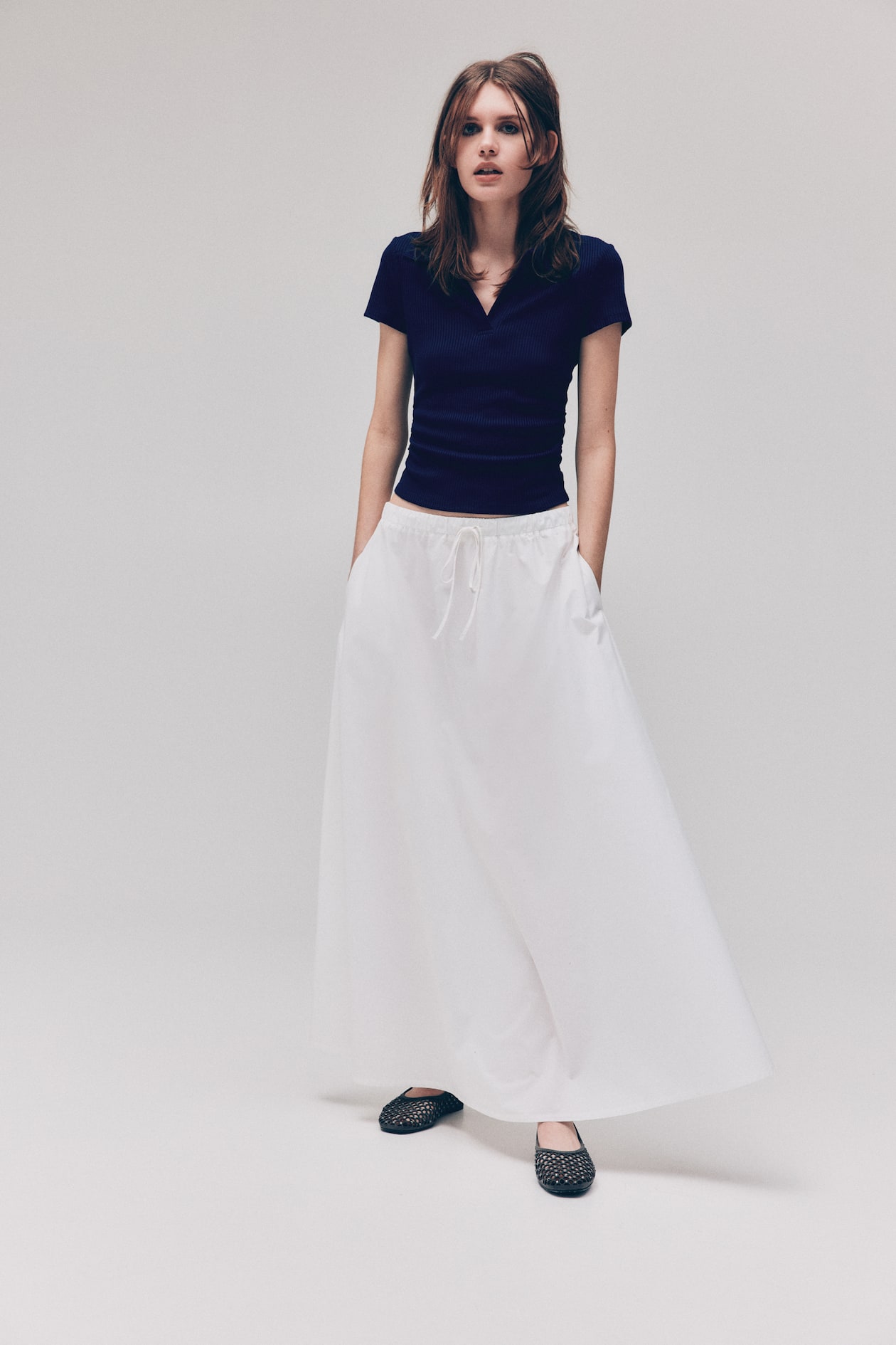 Ribbed Top with Collar - image 4