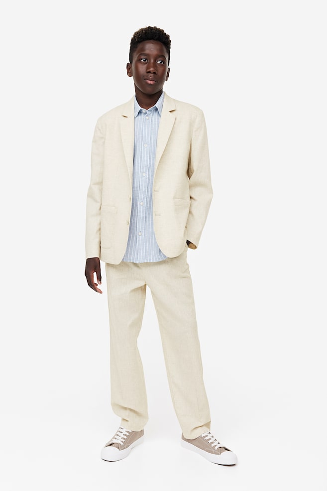 Linen-blend suit - Light beige - 2